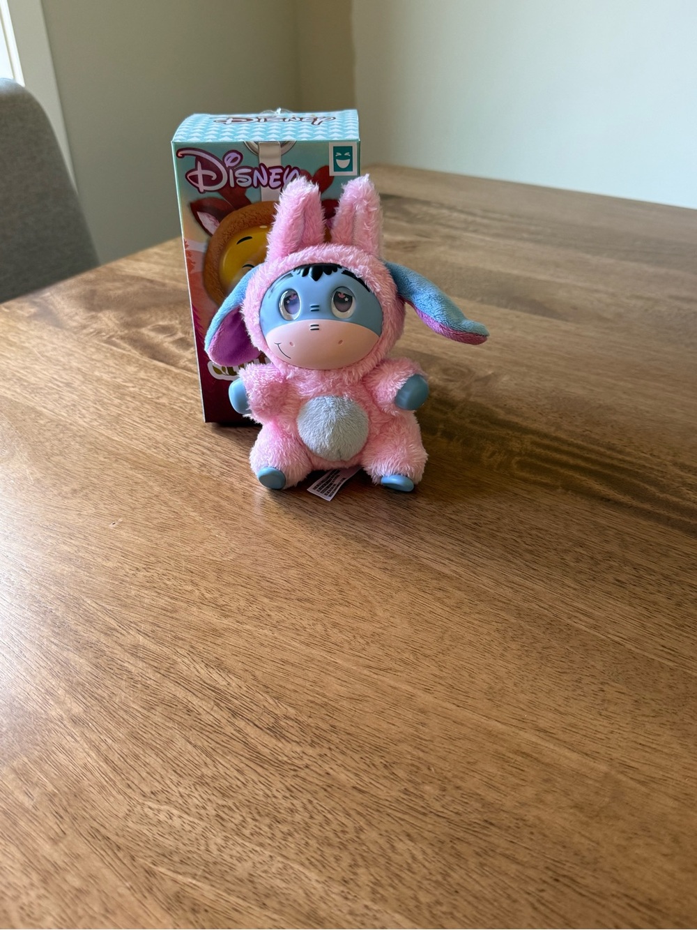 Disney Plush Eeyore in Pink and Blue Bunny Costume